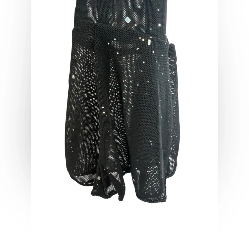 🆕 NWOT 🖤 Glitter Mesh Sweetheart Neck Bodycon Dress | LBD | Women’s Small - Picture 8 of 15